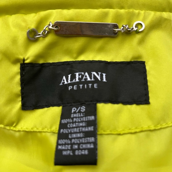 Alfani beautiful lime lightweight, lined jacket, waist drawlive, zipper,hood S/P - Picture 12 of 13